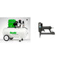 Bambi 24 Ltr Standard Silent Air Compressor Kit  with wheels and HEICO Long Nose Staple Gun