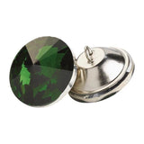 20mm Green Glass Crystal Button  Pack 10