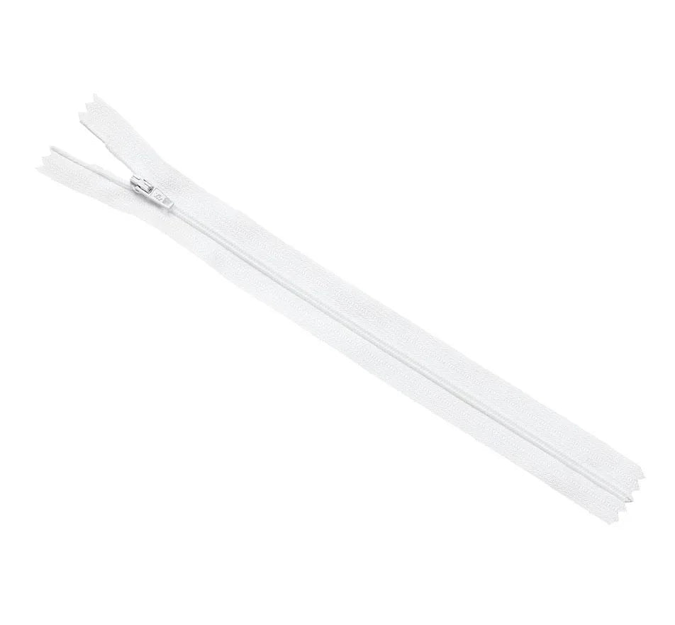 No.3 White Closed End Zips 36cm (14 inch)  1 piece