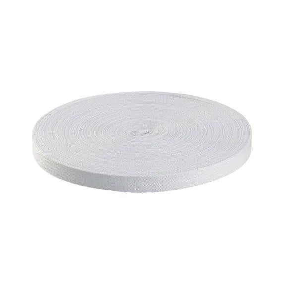 13mm White Cotton India Tape  50m Reel