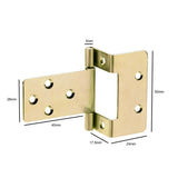 50mm Cranked Hinge  Brass Plated