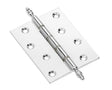 Brass Finial Hinge in a Chrome Finish  4 inch x 3 inch (102mm x 72mm)