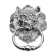Solid Brass Lion Furniture Knocker Handle  Chrome Finish