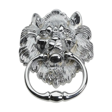 Solid Brass Lion Furniture Knocker Handle  Chrome Finish