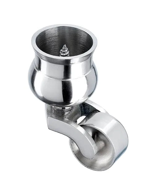 Chrome Cauldron Castor with Screw Fix  1 1/4 inch (32mm)