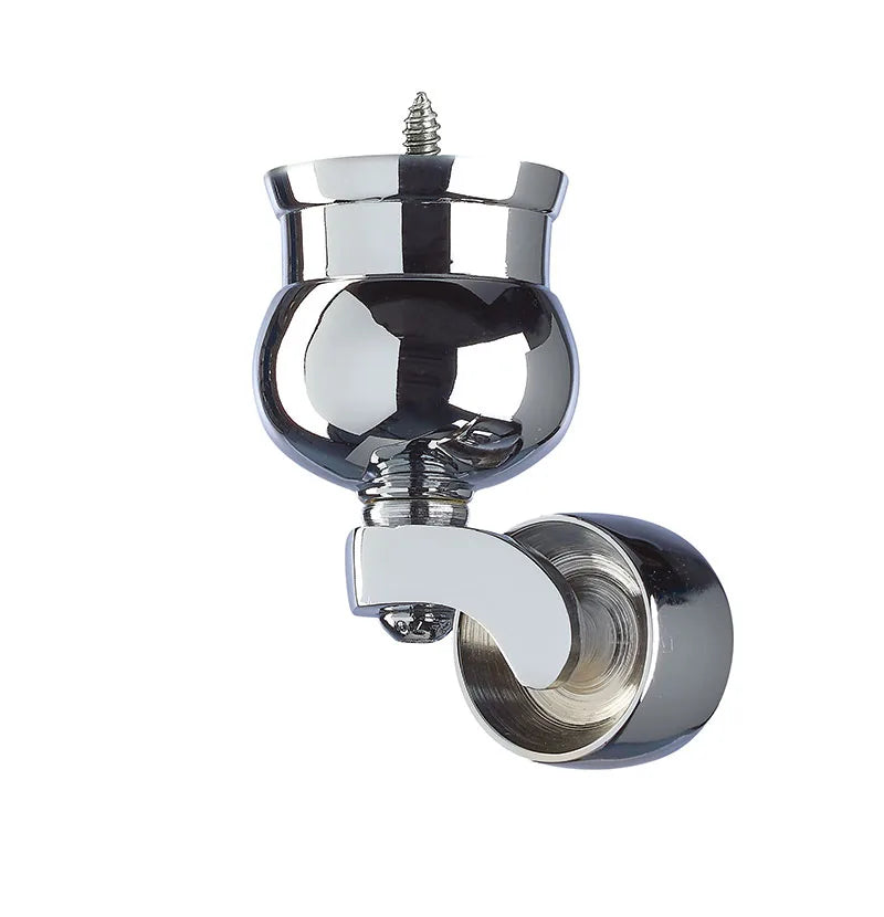 Chrome Cauldron Castor with Screw Fix  1 1/4 inch (32mm)
