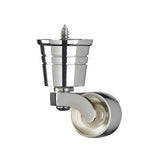 Chrome Detailed Round Cup Castor with Screw Fix  1 1/4 inch (32mm)