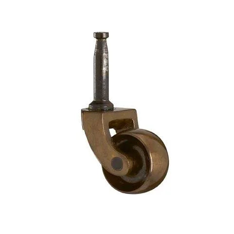 Antique Finish Brass Grip Neck Castor  1 1/4 inch (32 mm) with fixing Socket