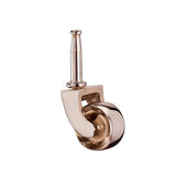 Rose Gold Finish Brass Grip Neck Castor  1 1/4 inch (32mm) with fixing Socket