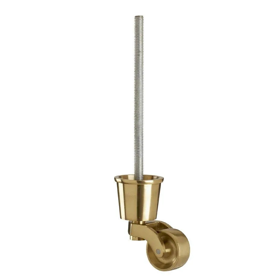 Brass Round Cup Castor with M8 Bolt  1 1/4 inch (32mm)