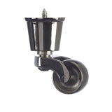 Black Nickel Finish Brass Round Cup Castor with Separate Screw  1 1/4 inch (32mm)