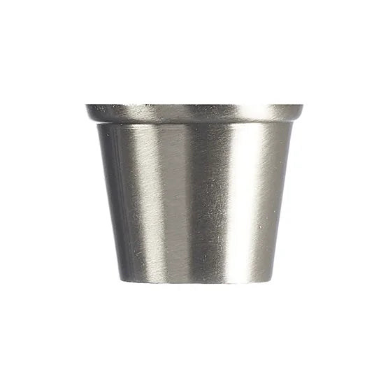 Stainless Steel Finish Brass Round Cup Cap  1 1/4 inch (32mm)