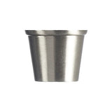 Stainless Steel Finish Brass Round Cup Cap  1 1/4 inch (32mm)