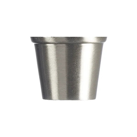 Stainless Steel Finish Brass Round Cup Cap  1 1/4 inch (32mm)
