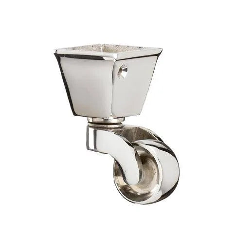 Chrome Finish Brass Square Cup Castor  1 inch (25mm)