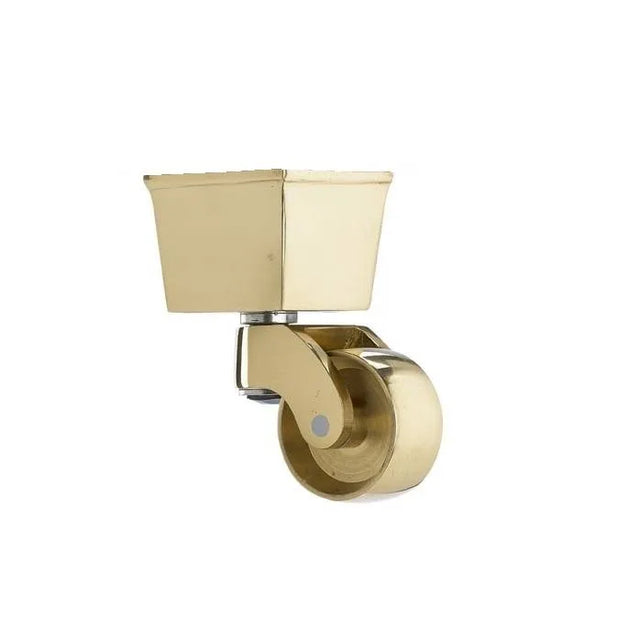 Brass Square Cup Castor  1 3/4 inch (45mm)