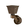 Antique Finish Square Cup Castor  1 1/4 inch (32mm) Including Screws