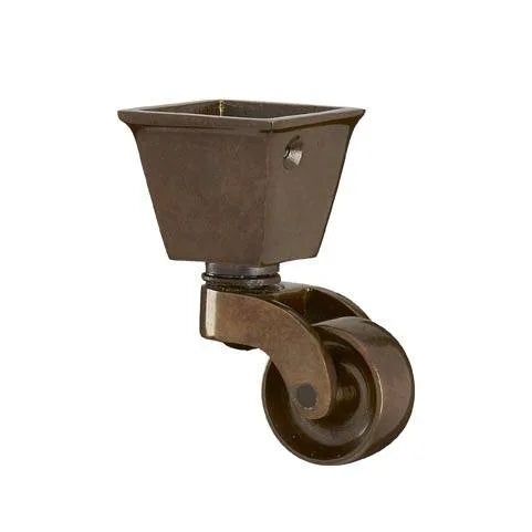 Antique Finish Square Cup Castor  1 1/4 inch (32mm) Including Screws