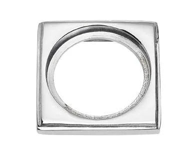 Chrome Finish Brass Square Ferrule  1 1/4 inch (32mm)