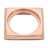 Rose Gold Finish Brass Square Ferrule  1 1/4 inch (32mm)