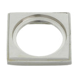 Stainless Steel Finish Brass Square Ferrule  1 1/4 inch (32mm)