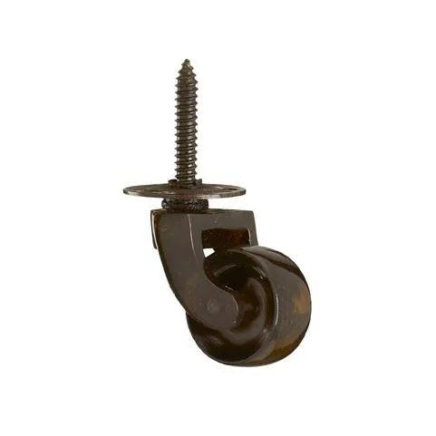 Antique Finish Screw Plate Castor  1 1/4 inch (32mm)