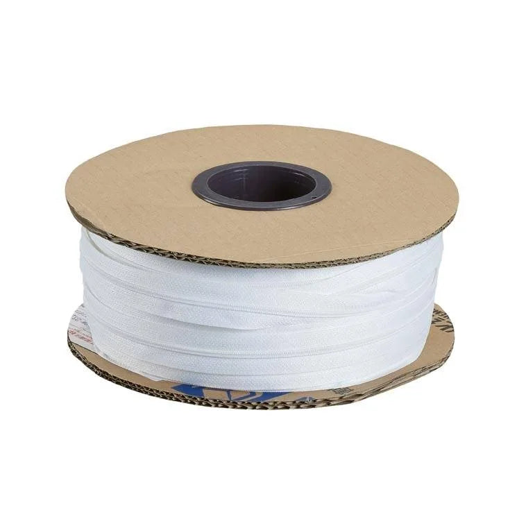 No.3 White Continuous Zipping  1metre