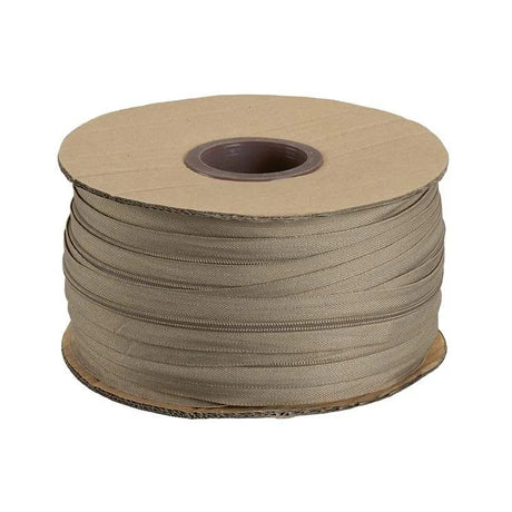 No.3 Beige Continuous Zipping  1 metre