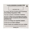 Sew in Fabric  FR Regulations Non A label (Black)
