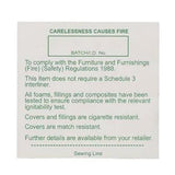 Sew in Fabric  FR Regulations A Label (Green)