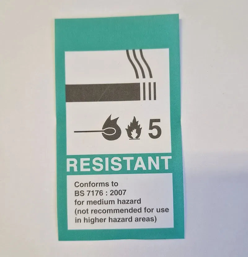 Medium Hazard Crib5 Sew in Furniture Label (Green)
