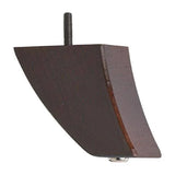 Wooden Sofa Leg 95mm x 90mm  Curved Back Leg in a Mahogany Finish