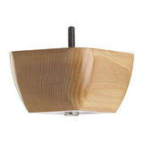Wooden Sofa Foot 70mm x 115mm  Natural Gloss Finish Square Foot