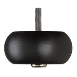 Hand Painted Wooden Sofa Foot (Bun Foot) 43mm x 85mm  Black Carbon