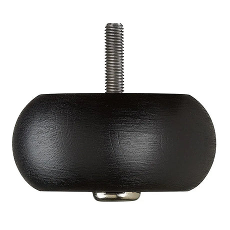 Hand Painted Wooden Sofa Foot (Bun Foot) 43mm x 85mm  Black Carbon