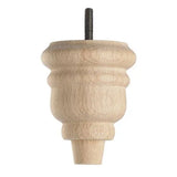Raw Finish Turned Wooden Sofa Leg  D-E0114R