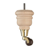 Raw Finish Turned Wooden Sofa Leg  D-E0114R