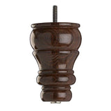Wooden Sofa Leg 125mm x 90mm  Mahogany Finish