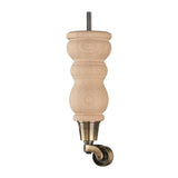 Raw Finish Turned Wooden Sofa Leg  D-E0204R