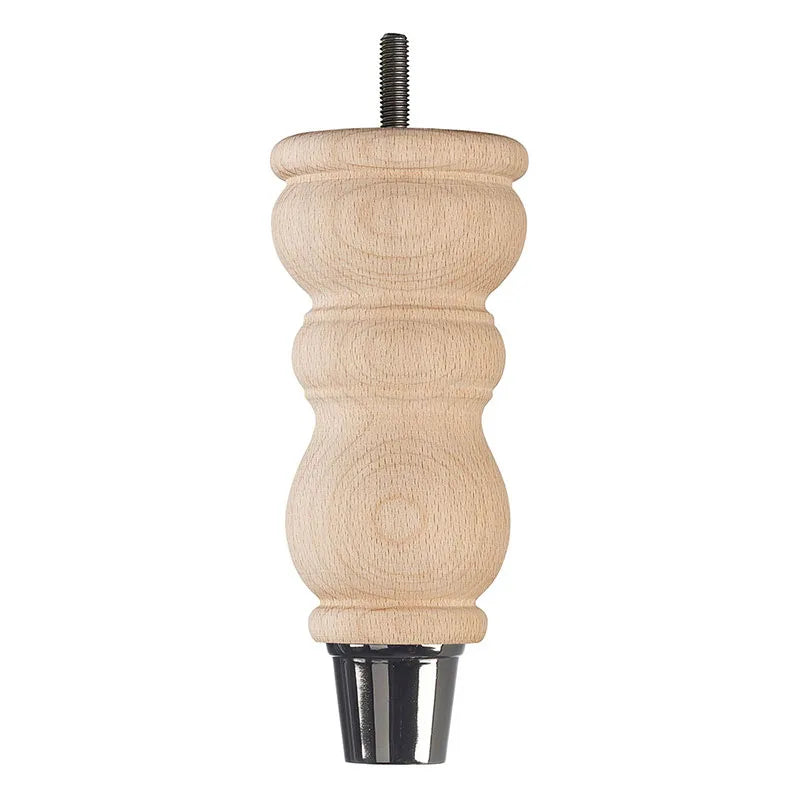 Raw Finish Turned Wooden Sofa Leg  D-E0204R