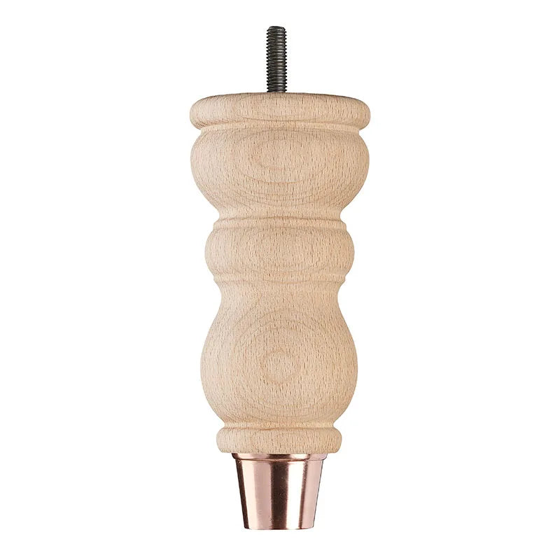 Raw Finish Turned Wooden Sofa Leg  D-E0204R
