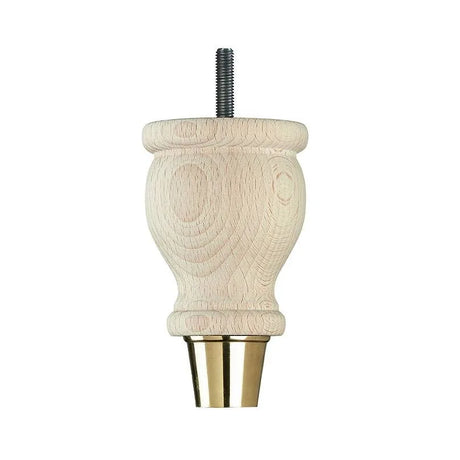 Raw Finish Turned Wooden Sofa Leg  D-E0207R