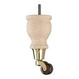 Raw Finish Turned Wooden Sofa Leg  D-E0207R