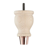 Raw Finish Turned Wooden Sofa Leg  D-E0207R