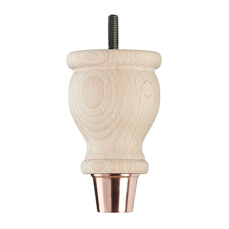 Raw Finish Turned Wooden Sofa Leg  D-E0207R
