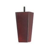 Wooden Sofa Leg 150mm x 75mm  Square Tapered Leg in a Mahogany Finish