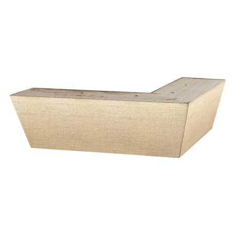 Hand Painted Wooden Sofa Foot 50mm x 165mm x 165mm  Tapered Corner Foot in a Gold Glimmer Finish
