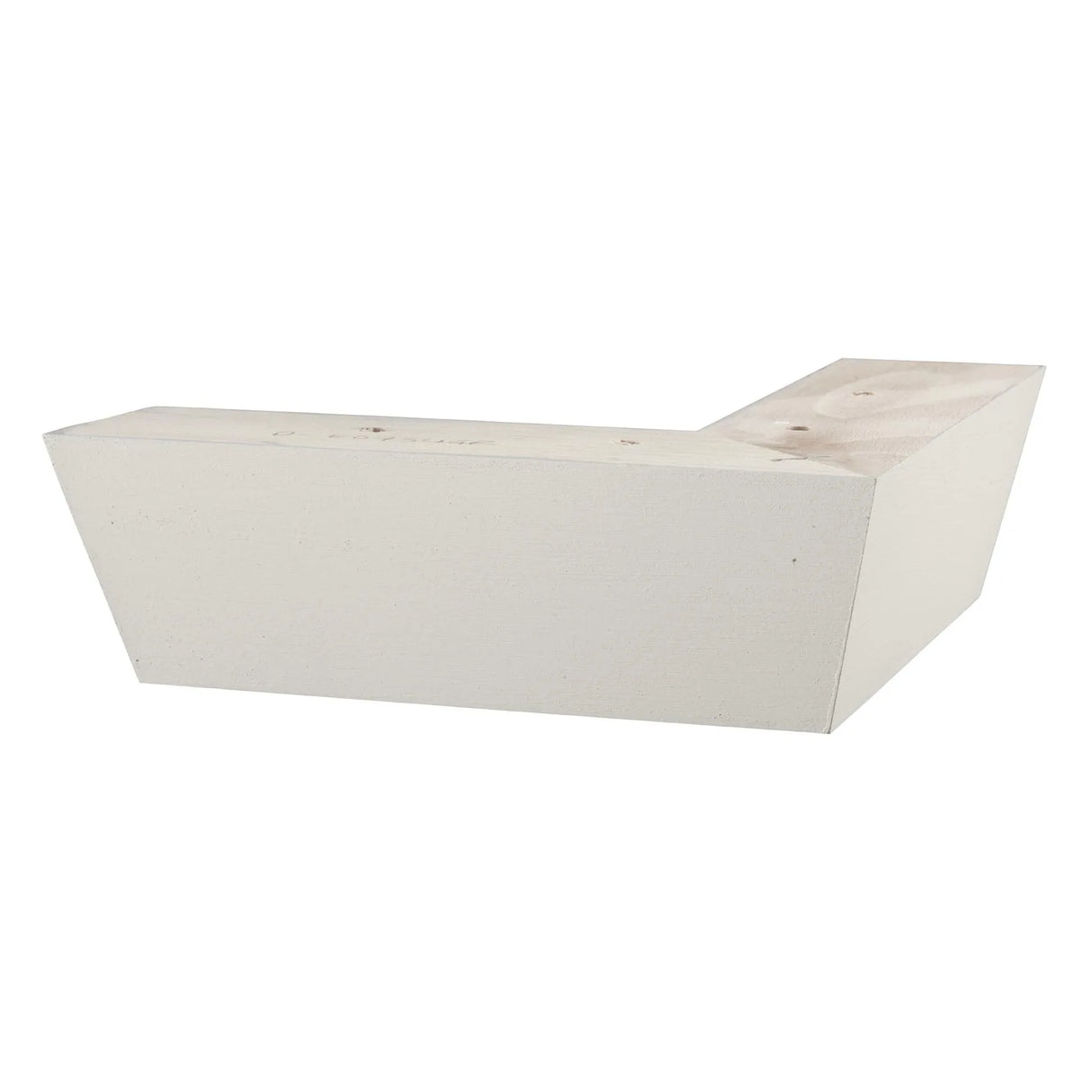 Hand Painted Wooden Sofa Foot 50mm x 165mm x 165mm  Tapered Corner Foot in a Clay Finish