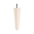 Wooden Round Tapered Sofa Leg 150mm x 50mm  Turned Leg in a Raw Finish