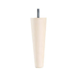 Wooden Round Tapered Sofa Leg 150mm x 50mm  Turned Leg in a Raw Finish